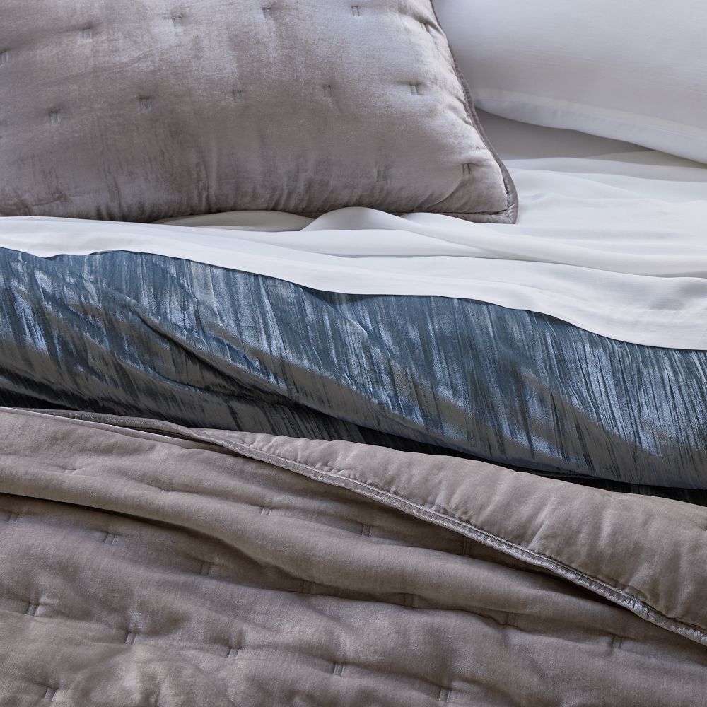 Crinkle Velvet Duvet Cover & Shams West Elm