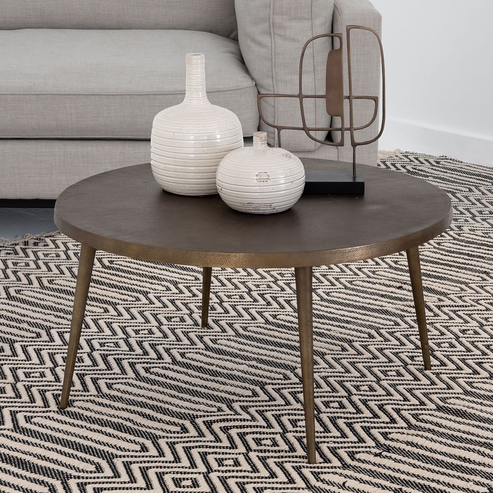 west elm cast base coffee table