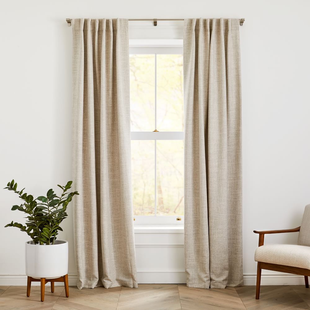 Crossweave Curtain Belgian Flax West Elm Crossweave Curtain Belgian Flax West Elm
