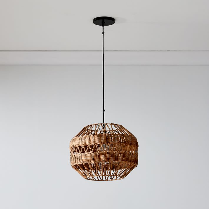 west elm rattan pendant