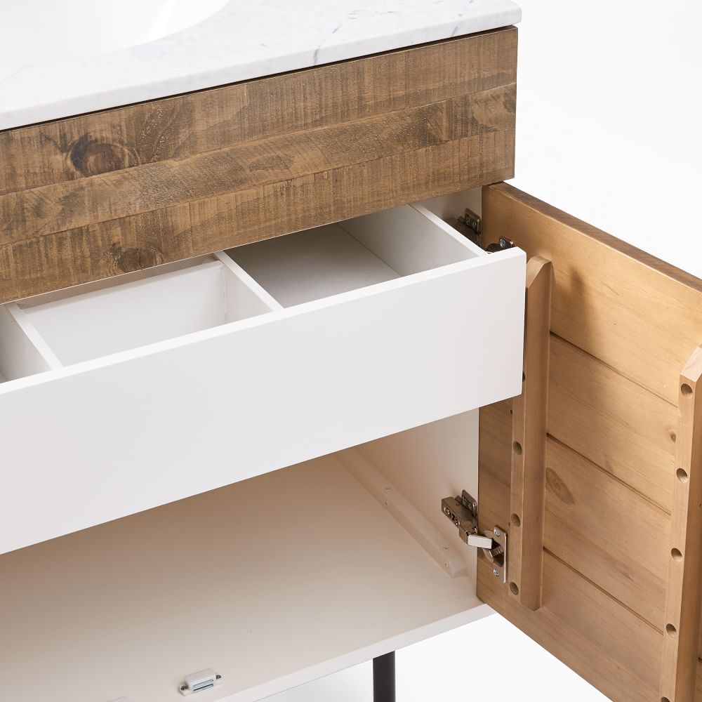 Reclaimed Wood & Lacquer Single Bathroom Vanity West Elm