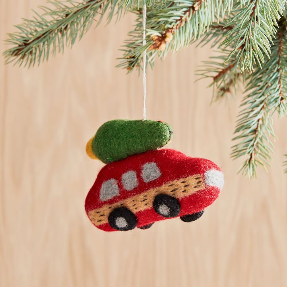 Retro Felt Car Ornament West Elm
