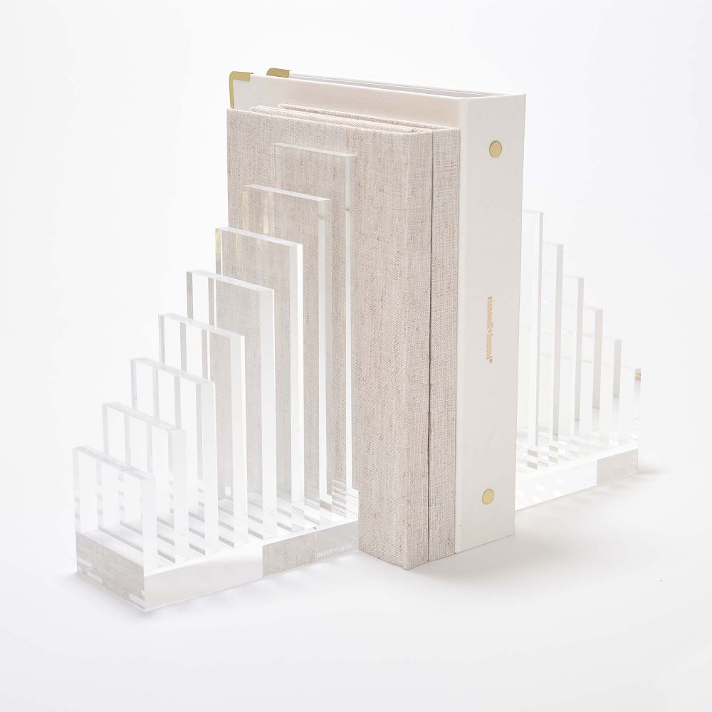 Acrylic Bookend/File Organizer (Set of 2) West Elm
