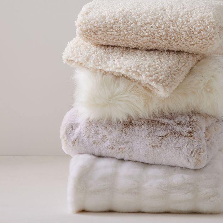 West Elm Fur Throw