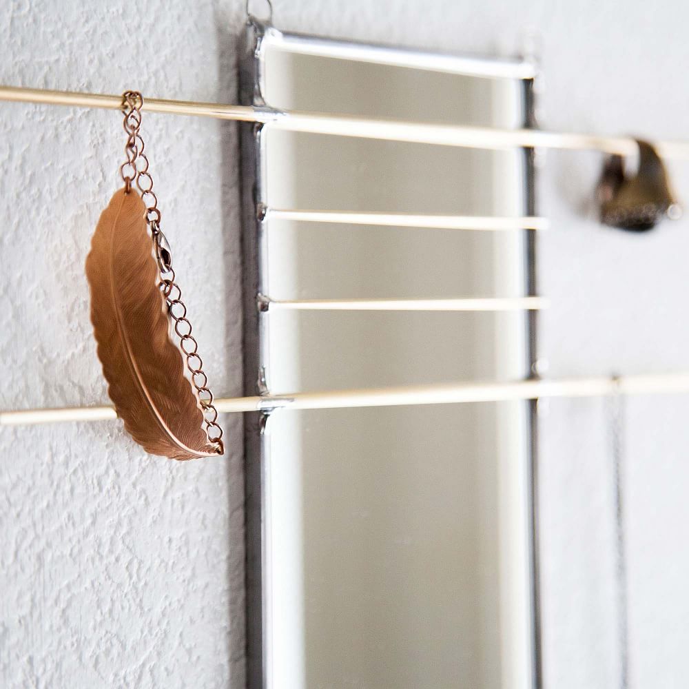 SZKLO Glass Arc Mirror Jewelry Organizer West Elm