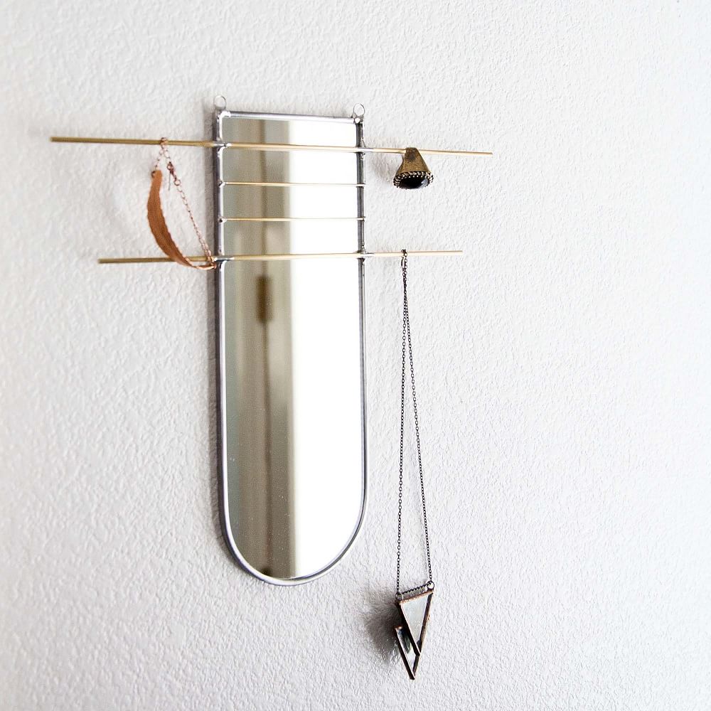 SZKLO Glass Arc Mirror Jewelry Organizer West Elm