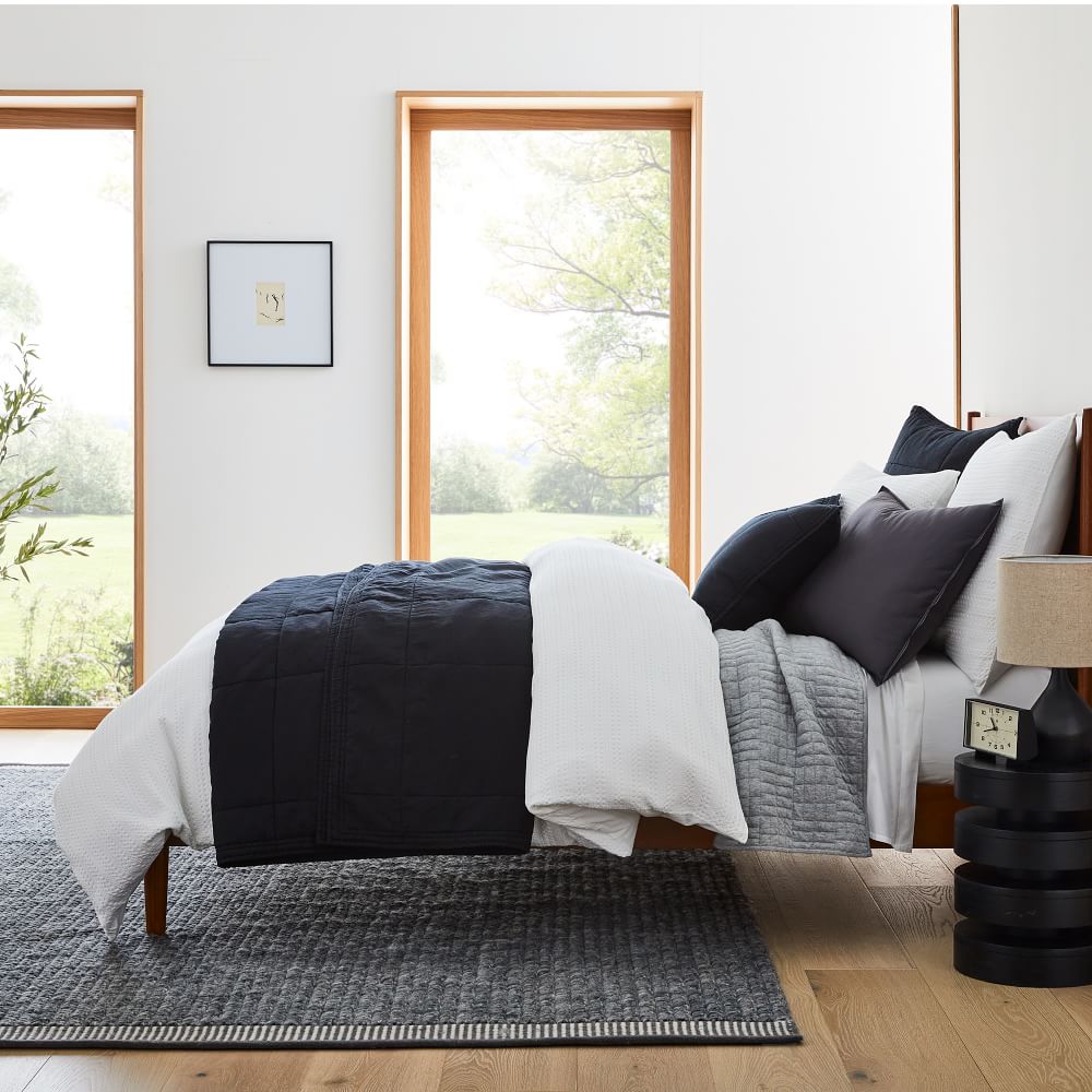 Organic Textured Waffle Duvet Cover & Shams West Elm