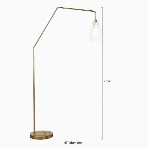 Sculptural Overarching Geo Floor Lamp | West Elm