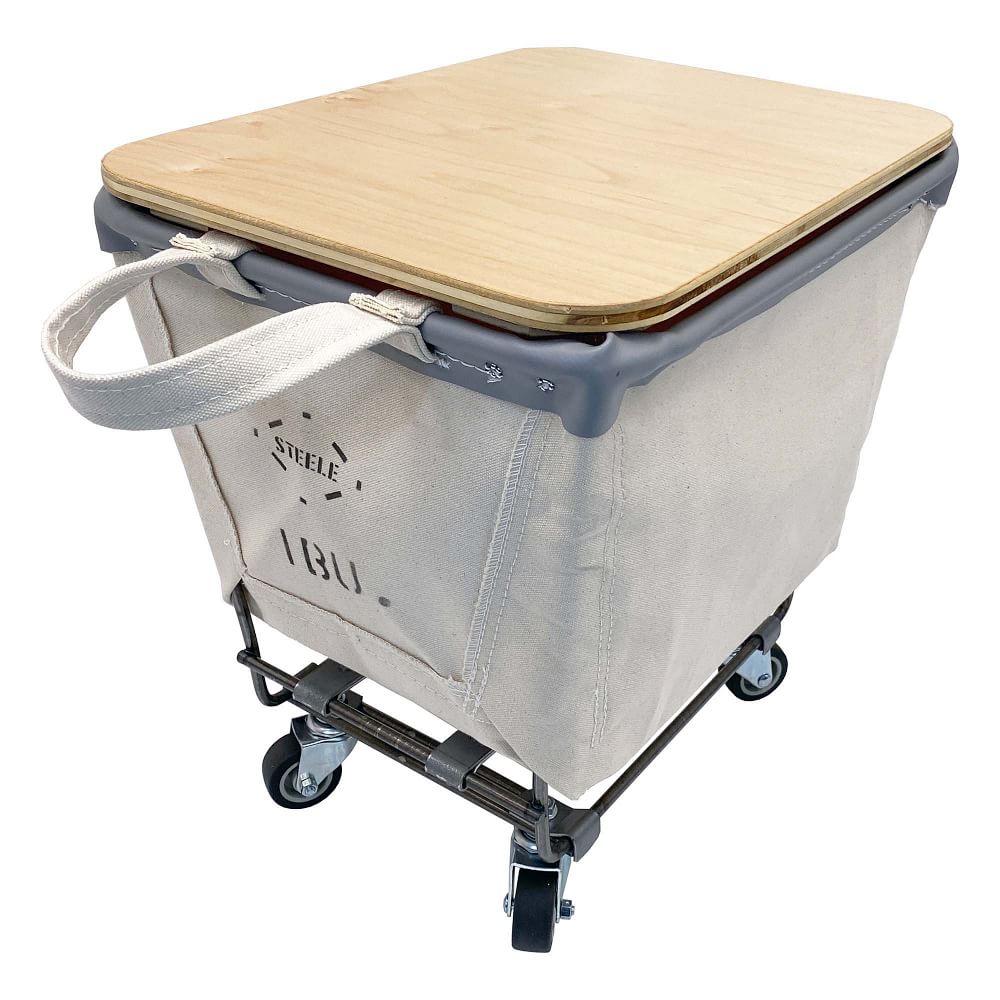 Steele Canvas 1 Bushel Small Basket with Wheels West Elm