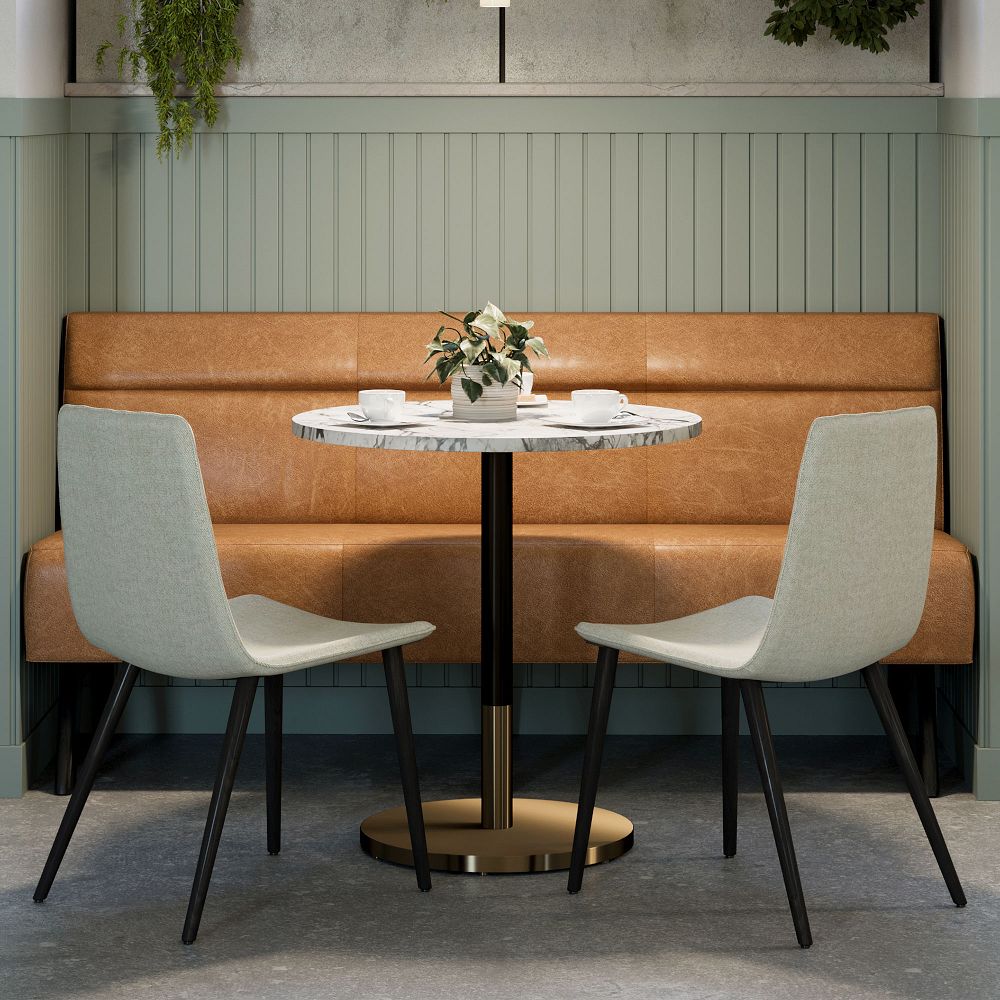 Orbit Restaurant Dining Table Faux Marble Round West Elm