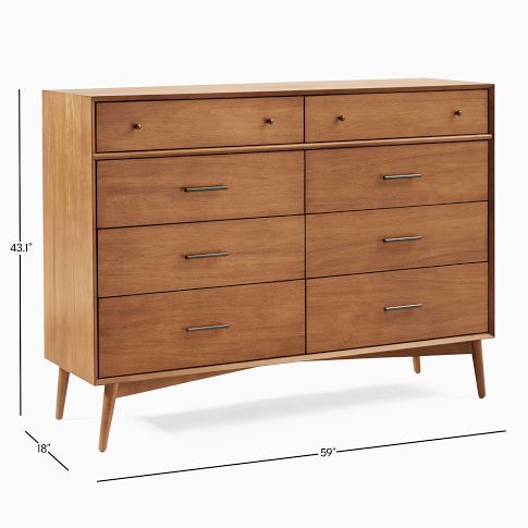 Mid-Century 8-Drawer Dresser (59