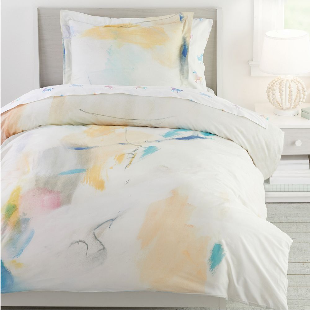 Organic Painted Palace Duvet & Shams West Elm