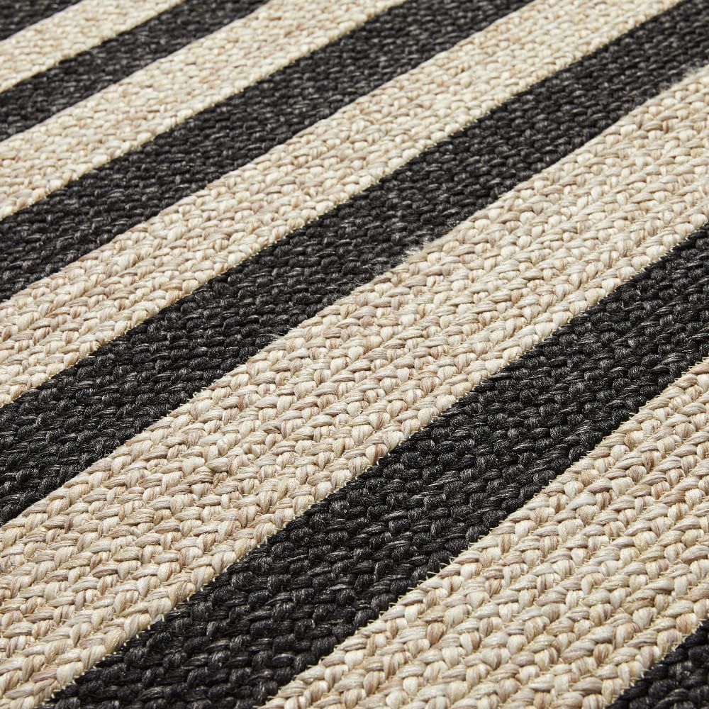Woven Cable Stripe Outdoor Rug West Elm