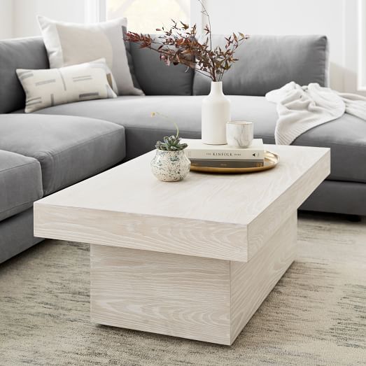 pedestal coffee table with storage