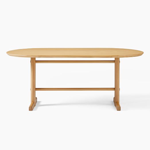 oval trestle dining table