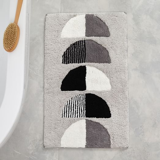 half moon bathroom rug