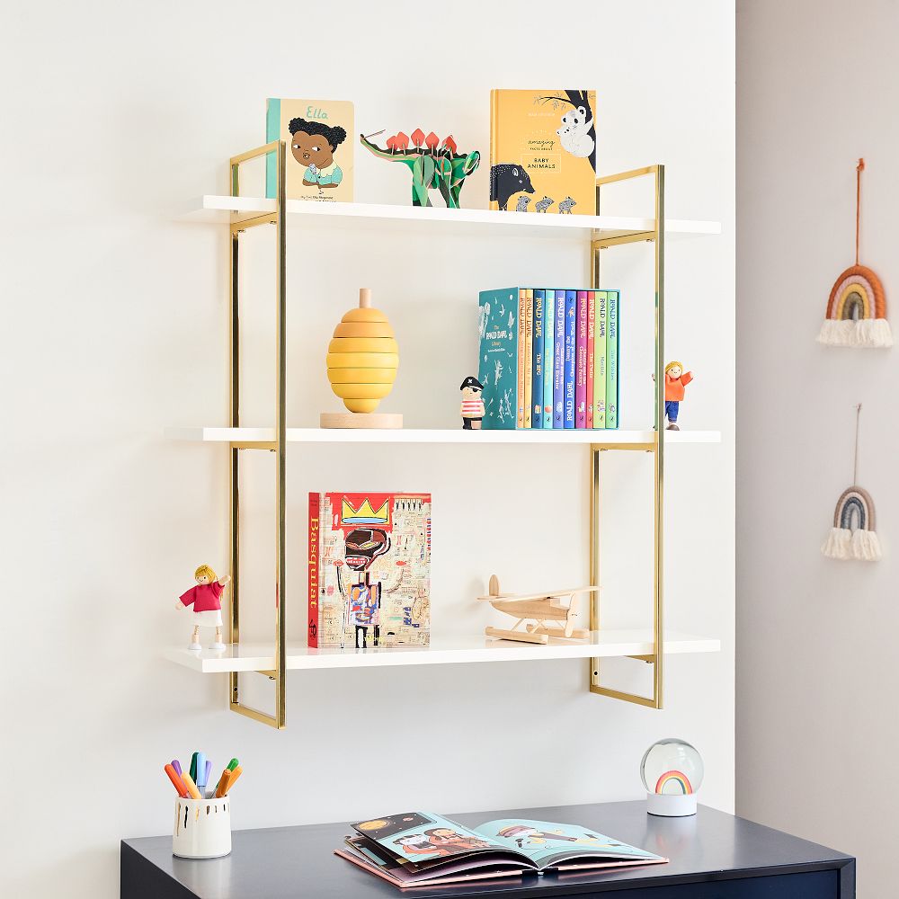 Gold Polished 3Tier Shelf (31.75") West Elm