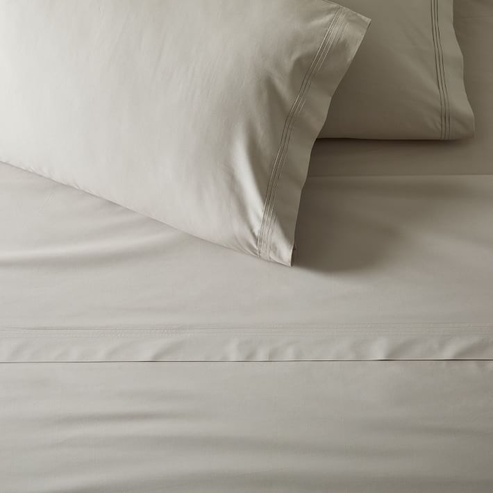 Organic Percale Pleated Edge Sheet Set 