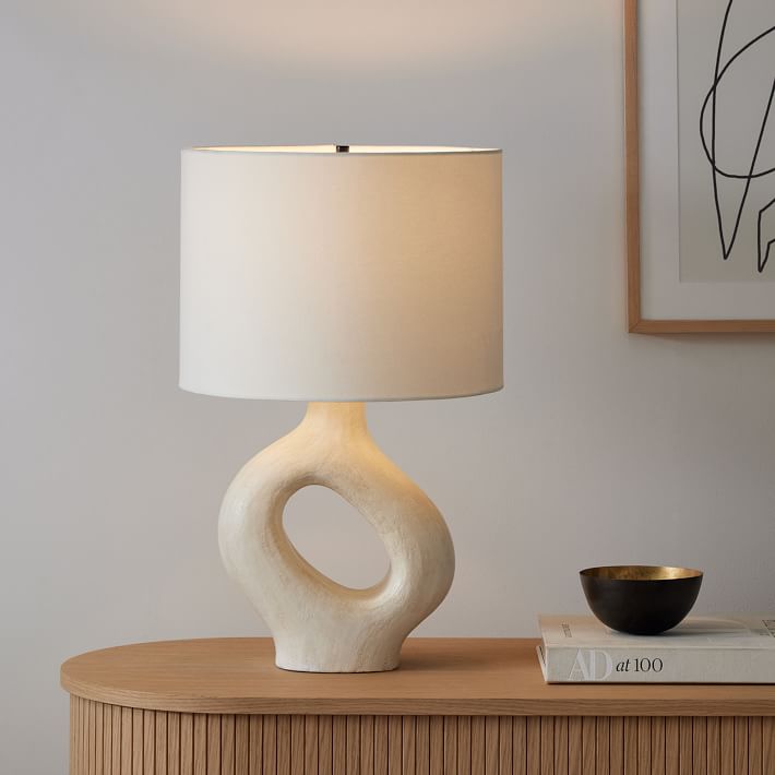 west elm pedestal table lamp