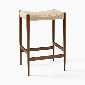 west elm backless barstool