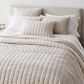 European Flax Linen Cotton Pick Stitch Quilt & Shams | West Elm