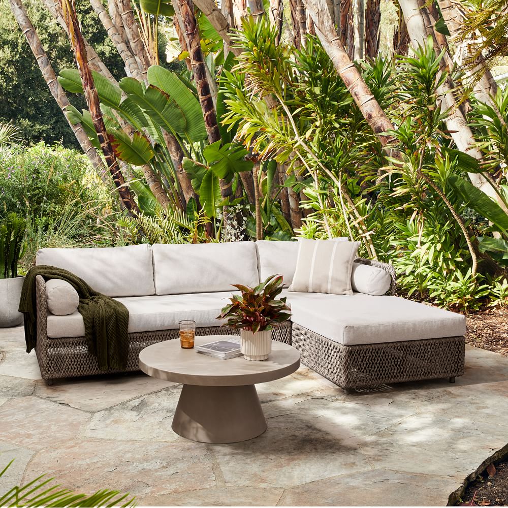 Coastal Outdoor 2-Piece Chaise Sectional (98") | West Elm