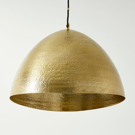 west elm brass pendant