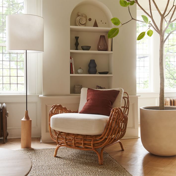 west elm savannah rattan chair