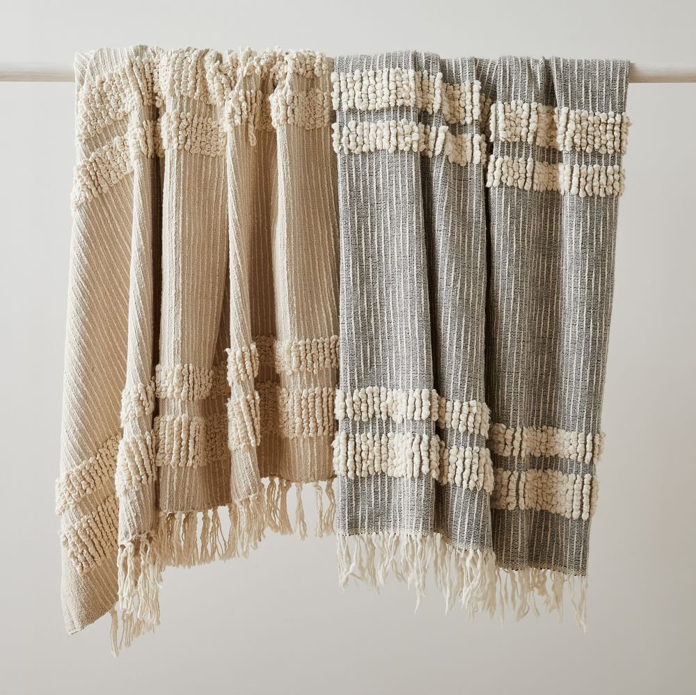 Tufted Lines Throw West Elm