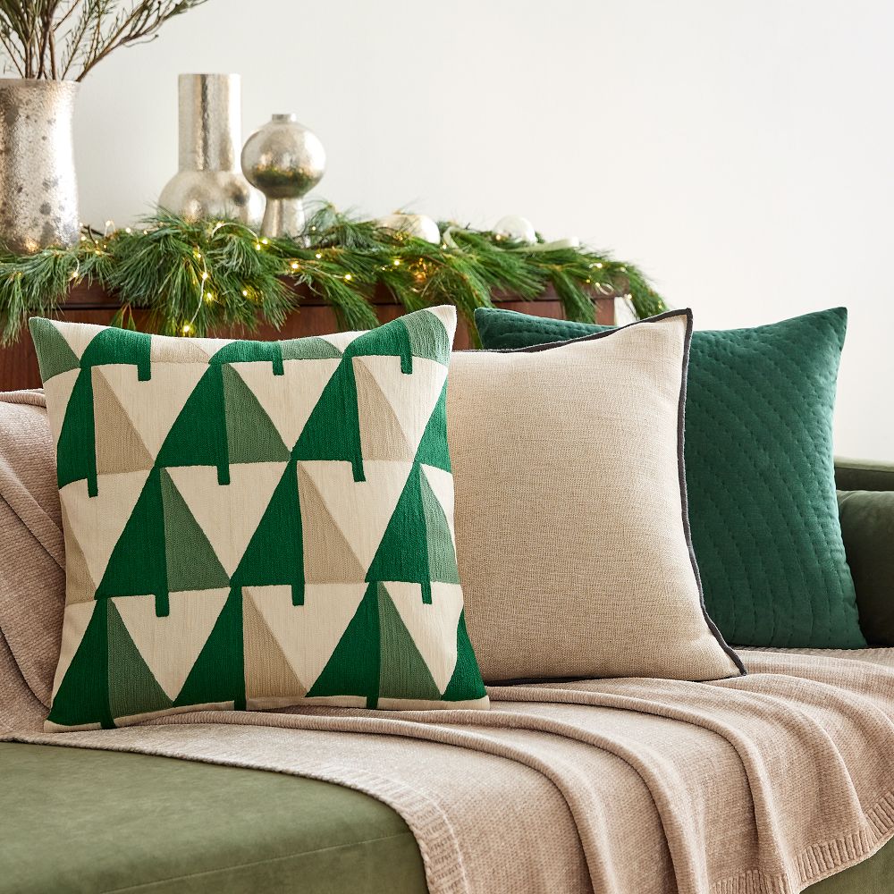 Velvet Trees Pillow Cover Set West Elm