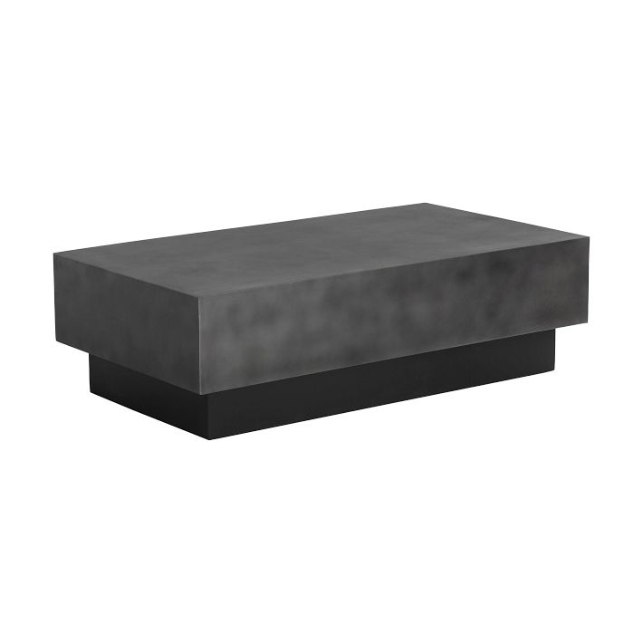 Gunmetal Steel Rectangle Coffee Table (50") West Elm