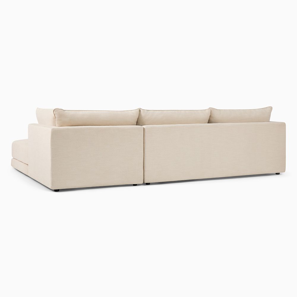 Melbourne 3Piece Ottoman Sectional (116"126") West Elm