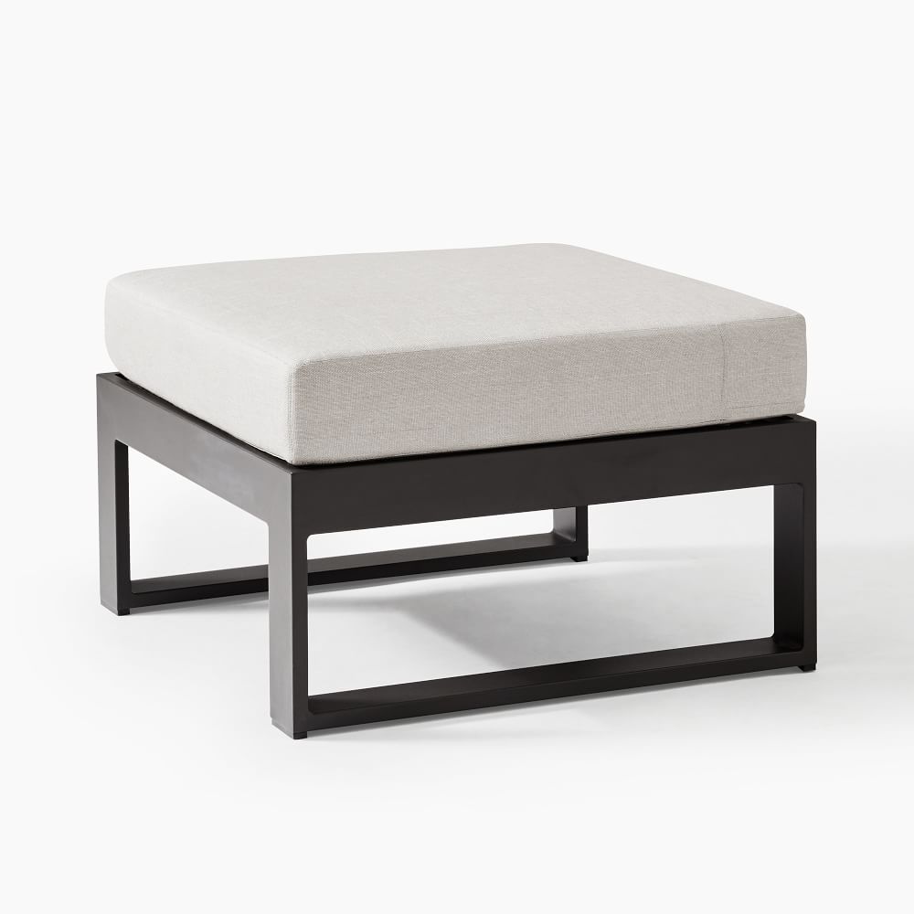 Portside Aluminum Outdoor Ottoman | West Elm
