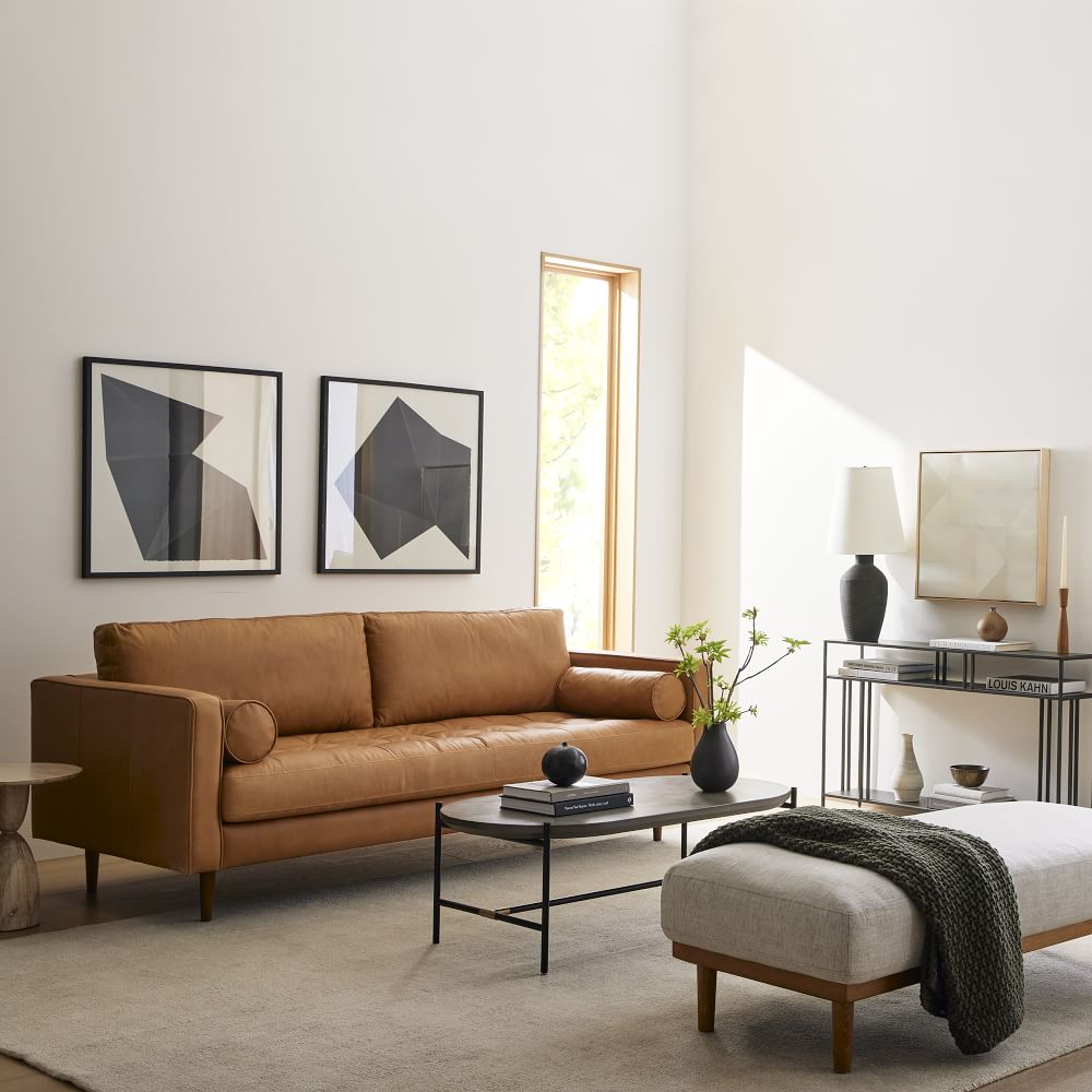 Dennes Leather Sofa (72"88") West Elm