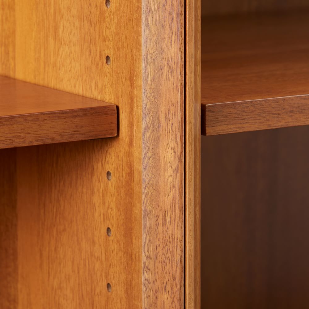 MidCentury Peninsula Desk w/ Open Hutches (105") West Elm