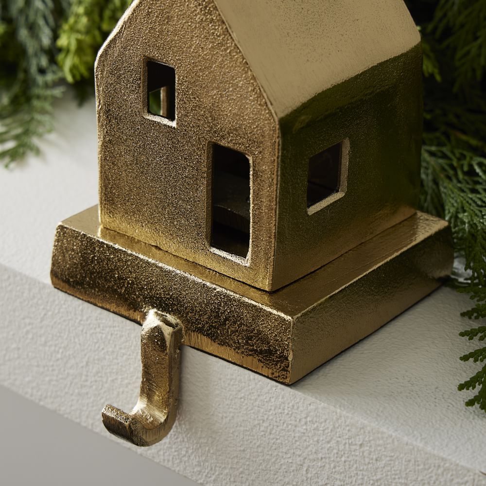 Metal House Stocking Holder Brass West Elm