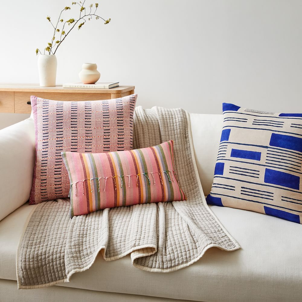 Fringe Stripe Pillow Cover West Elm