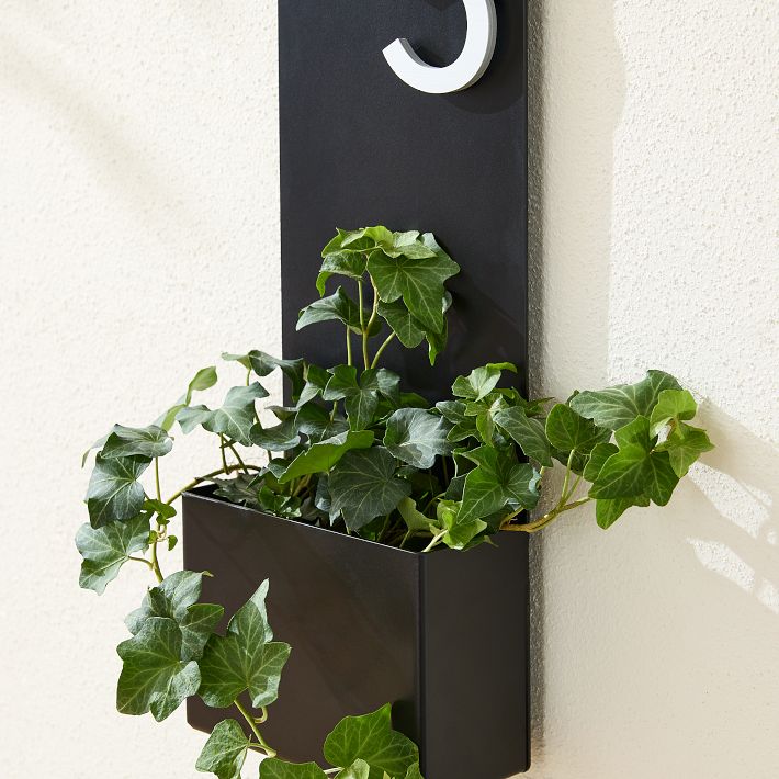 Modern Aspect Customizable Standing Tall Address Planter West Elm