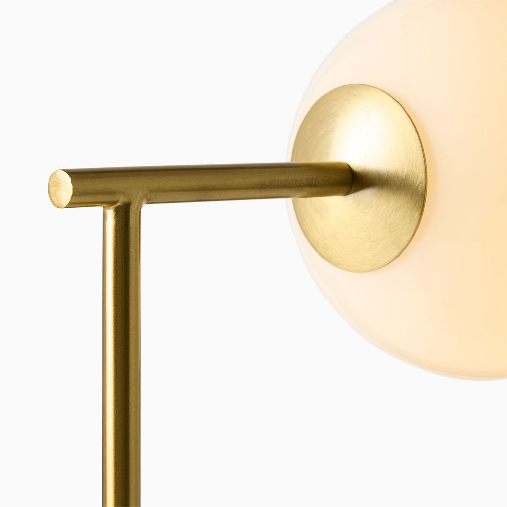 Staggered Glass USB Table Lamp (20") Milk West Elm