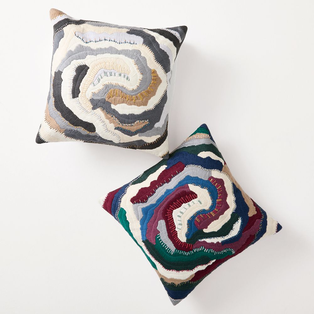Forest Floor Embroidered Pillow Cover West Elm
