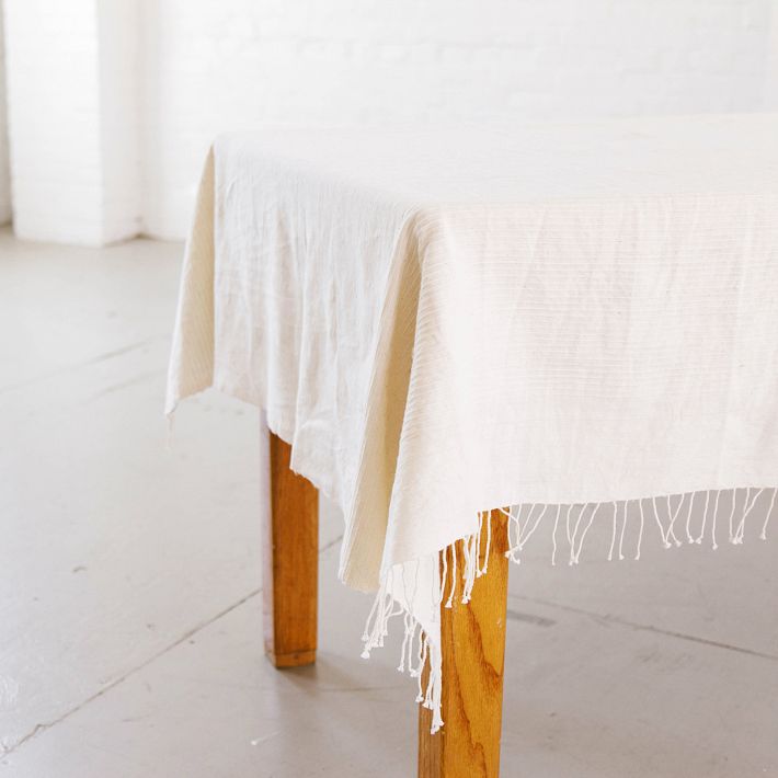 Creative Women Riviera Handwoven Cotton Table Runner & Tablecloth