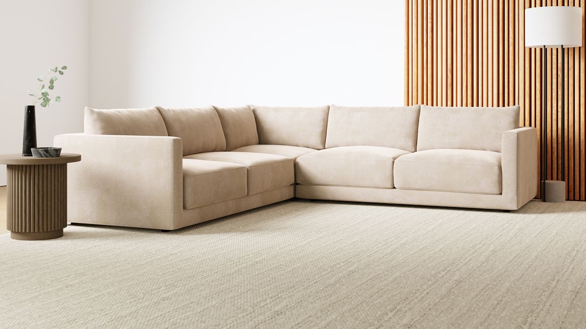 Melbourne 3Piece LShaped Sectional (116"126") West Elm