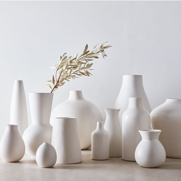 Pure White Matte Ceramic Vases West Elm