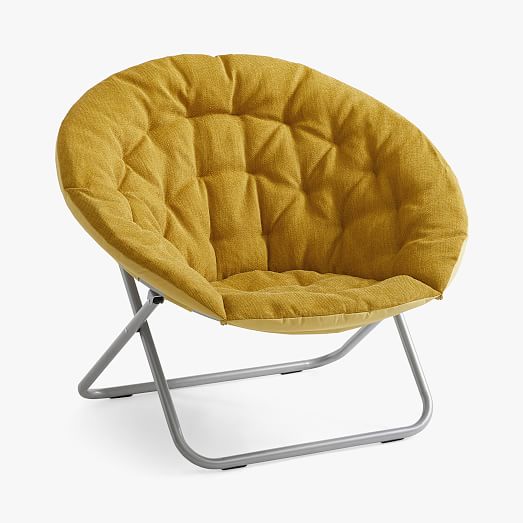 yellow saucer chair