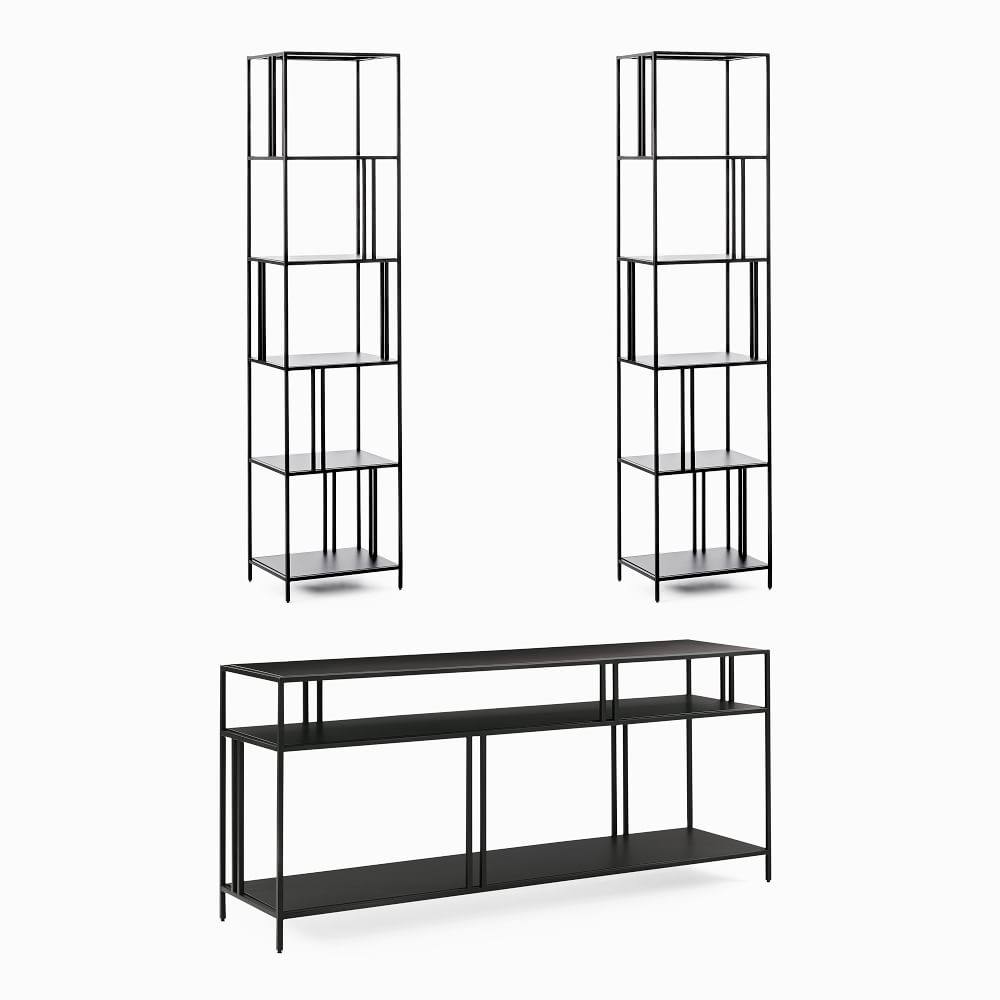 Profile 55" Media Console & 2 Bookcases Set West Elm