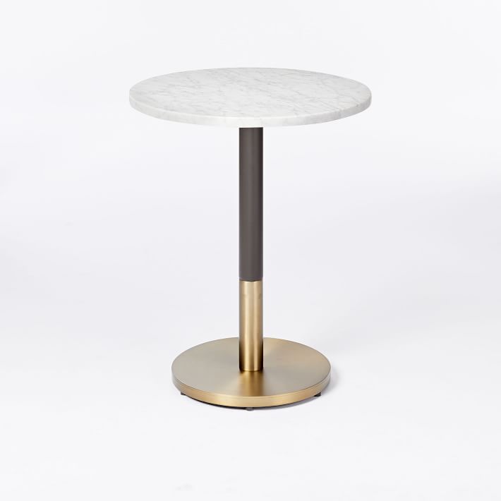 white marble pub table