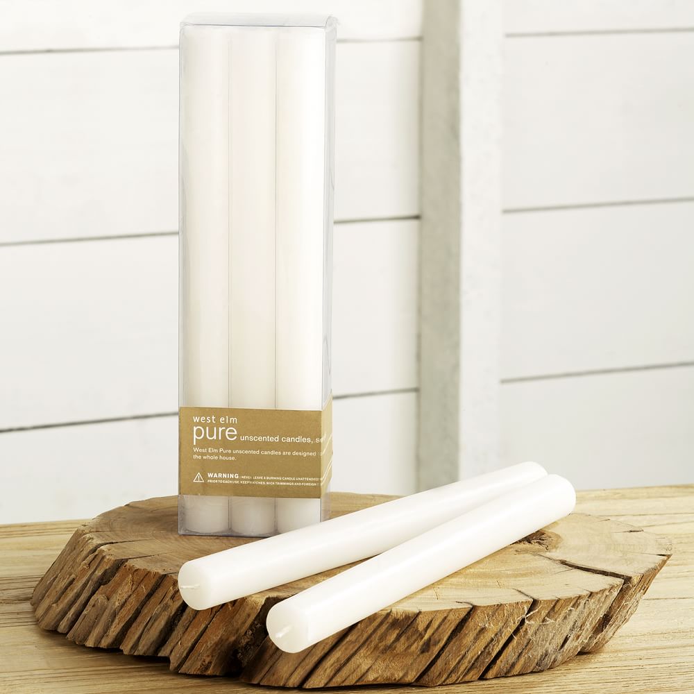Unscented Wax Taper Candles West Elm