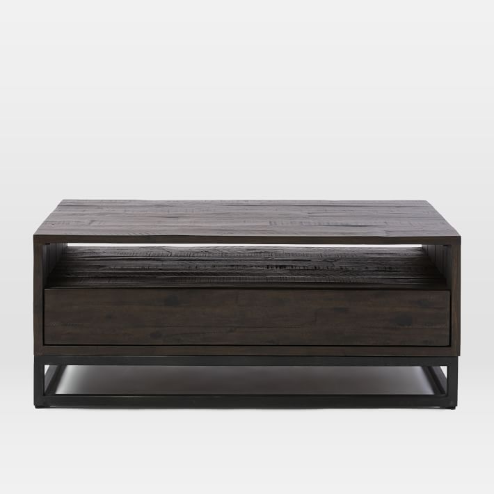 logan industrial storage coffee table