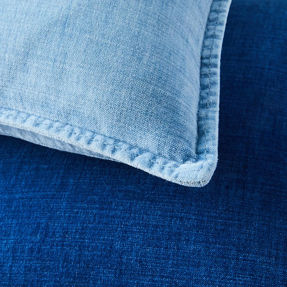 Cotton Velvet Indigo Pillow Covers West Elm