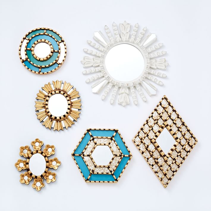 New!west elm Peruvianオシャレな木製ウオールミラー(Flower) rccgroup.vn